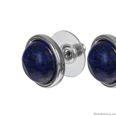 Пусеты Fiore Luna, NATURAL LAPIS